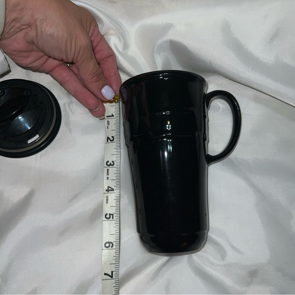 Longaberger pottery tumbler with lid - Picture 5 of 6